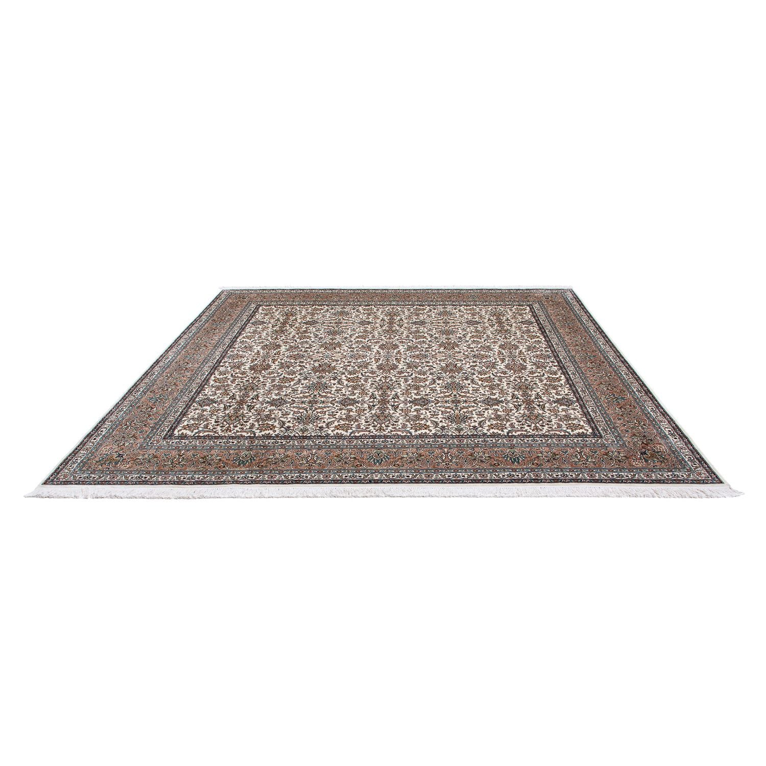 Alfombra de seda - Seda de Cachemira cuadrado  - 246 x 243 cm - beige