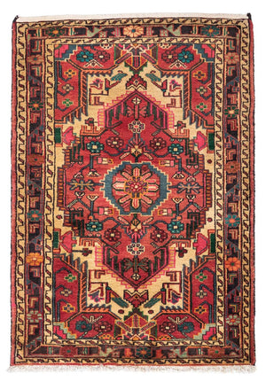 Alfombra persa - Nómada - 125 x 85 cm - rojo claro