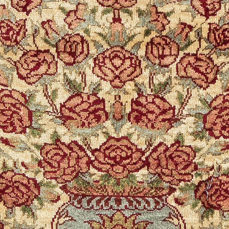 Alfombra de seda - Ghom Seda - Prima - 41 x 31 cm - beige