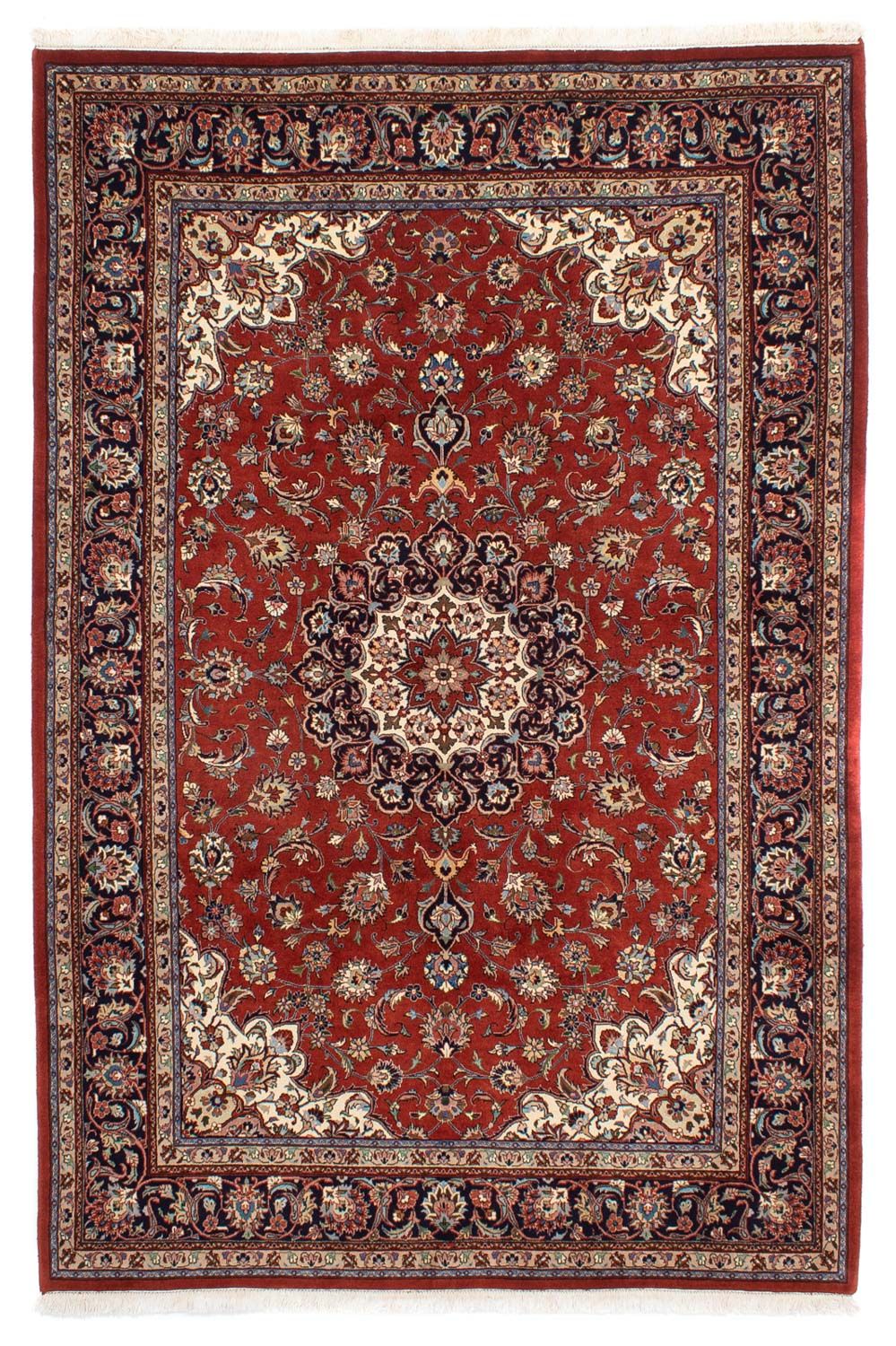 Alfombra persa - Keshan - 291 x 196 cm - rojo oscuro