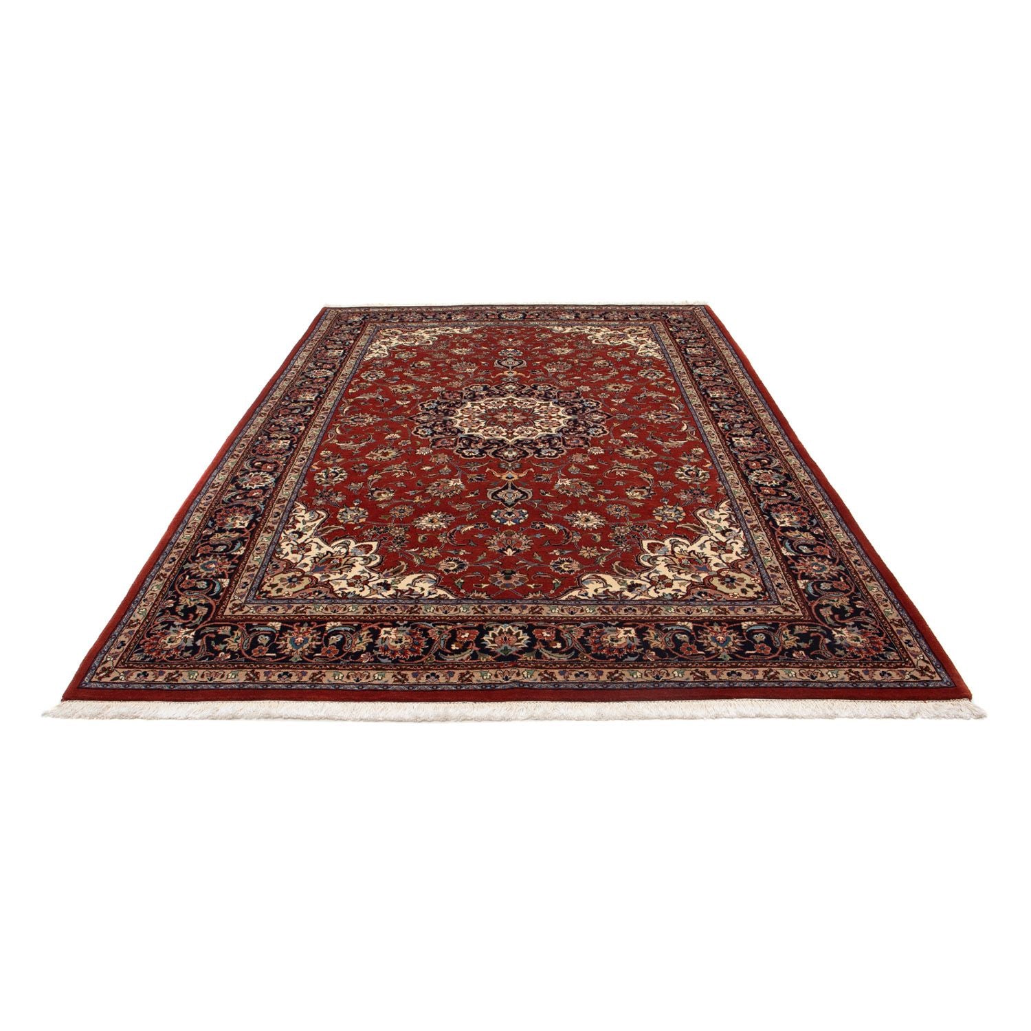 Alfombra persa - Keshan - 291 x 196 cm - rojo oscuro