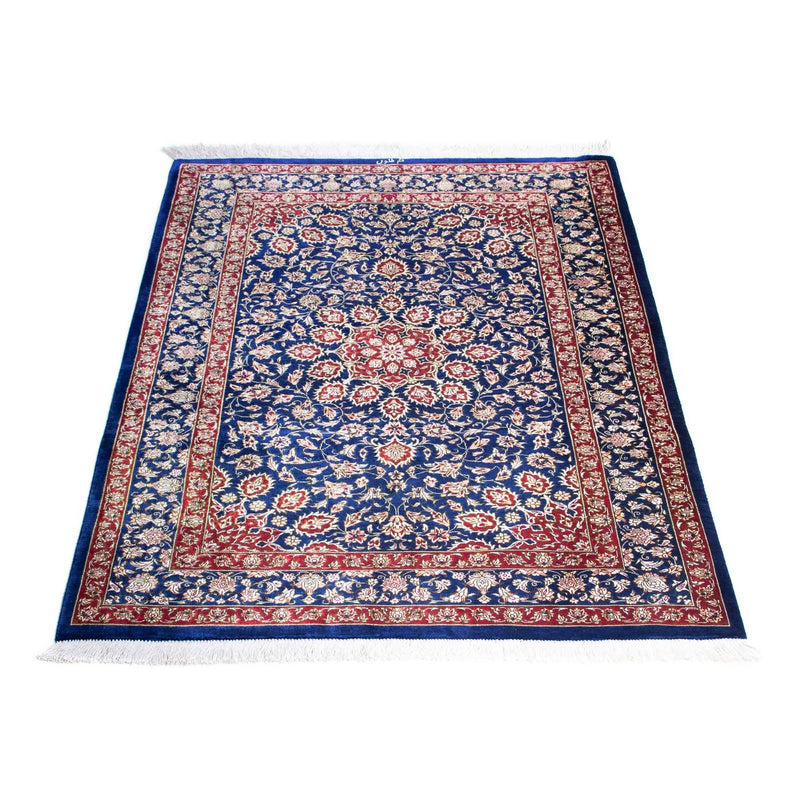 Alfombra persa - Ghom - 117 x 78 cm - azul oscuro