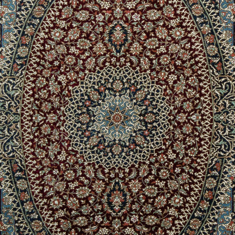 Alfombra persa - Ghom - 89 x 59 cm - azul oscuro