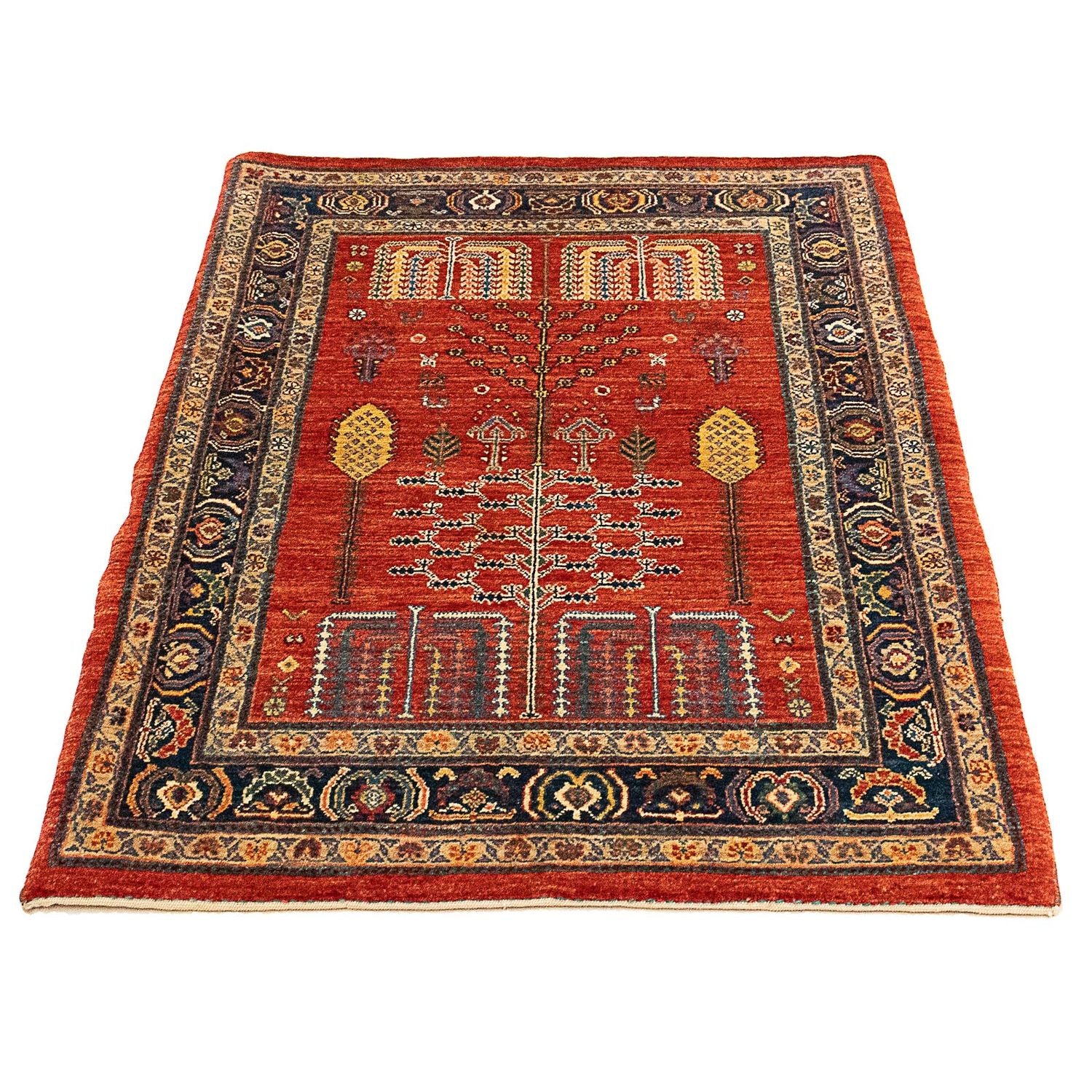 Alfombra Gabbeh - Persa Kashkuli - 120 x 85 cm - rojo oscuro