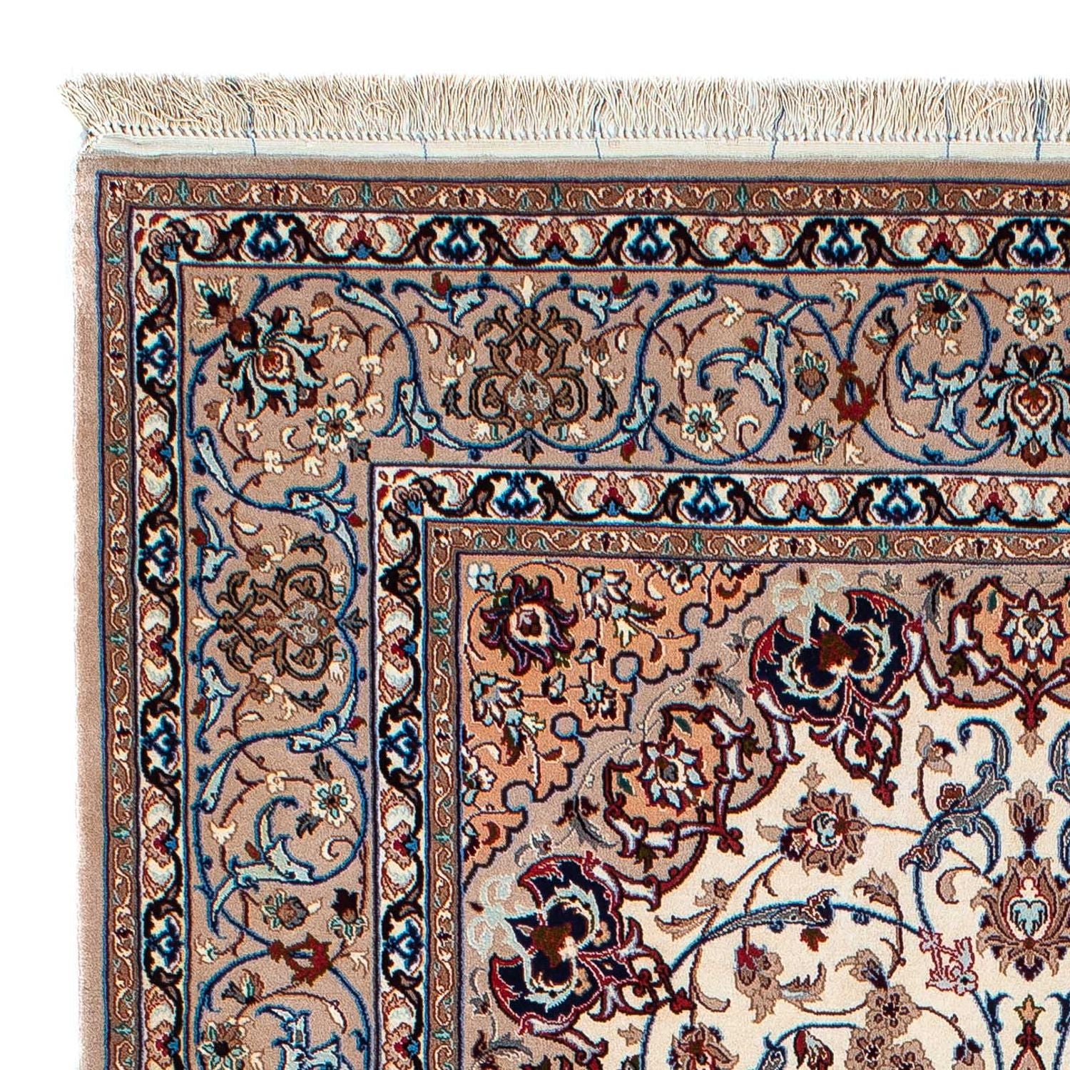 Alfombra de seda - Ghom Seda - Prima - 202 x 128 cm - beige