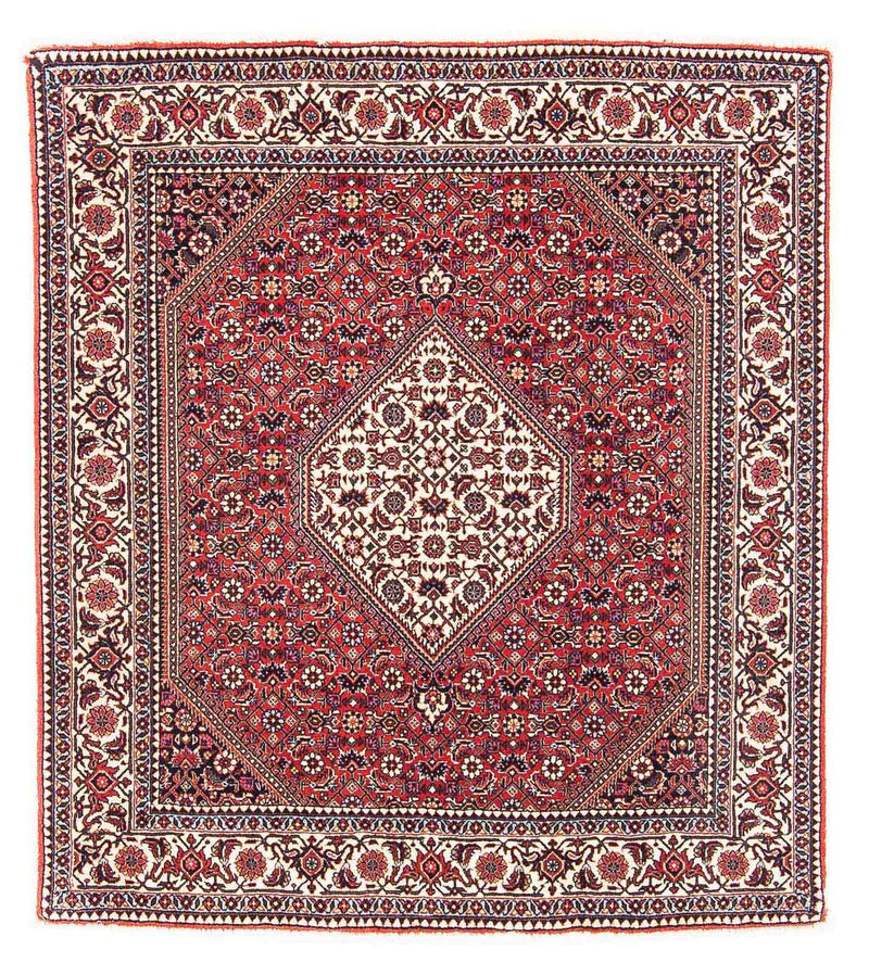 Alfombra persa - Bidjar cuadrado  - 115 x 101 cm - rojo