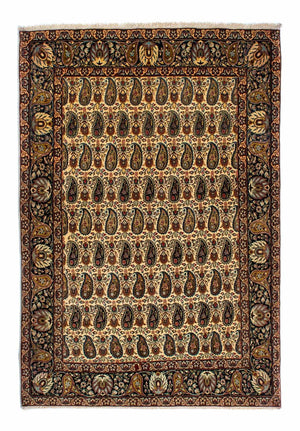 Alfombra de seda - Ghom Seda - Prima - 195 x 135 cm - beige claro