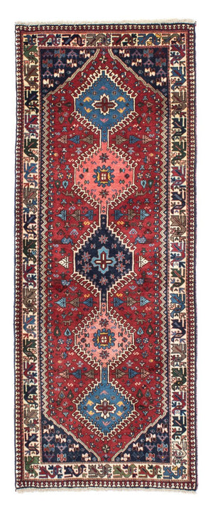 Alfombra de pasillo Alfombra persa - Nómada - 197 x 80 cm - rojo oscuro
