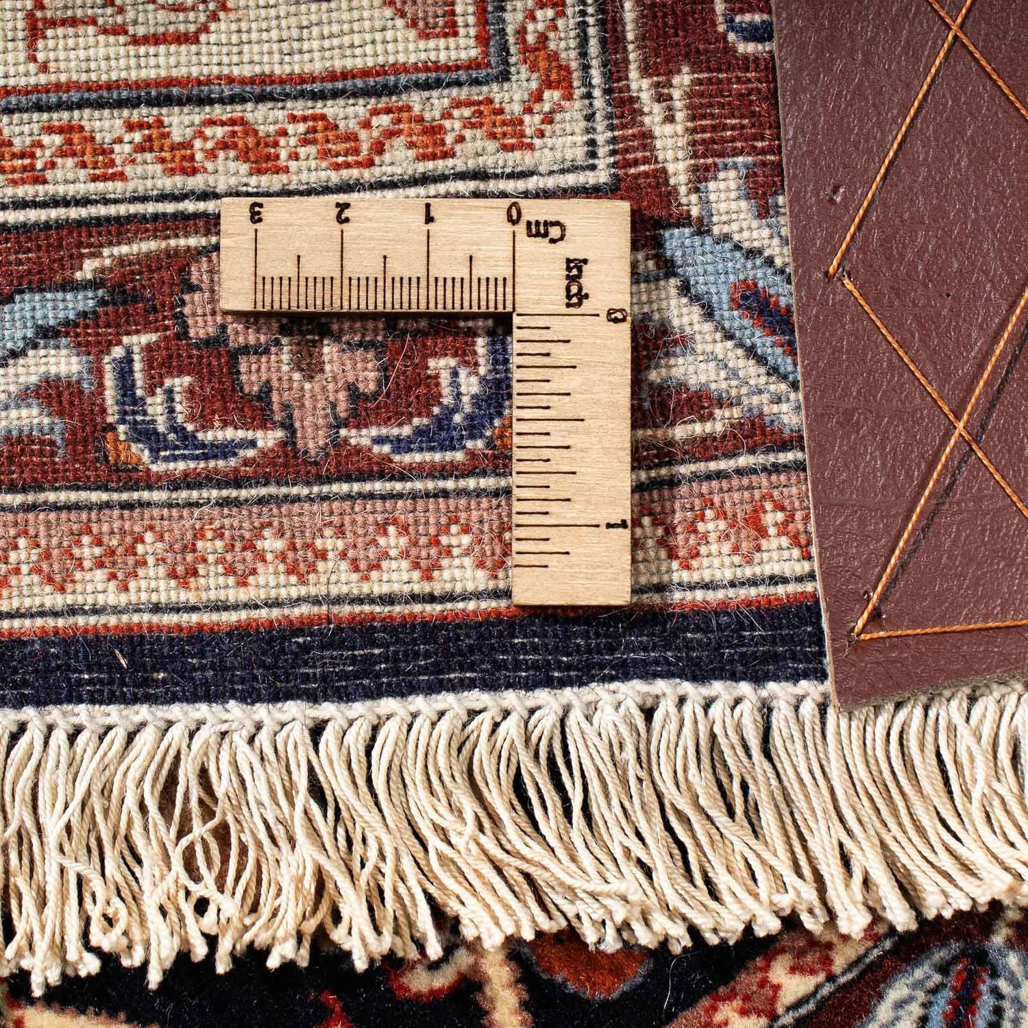 Alfombra persa - Ghom - 210 x 132 cm - azul oscuro