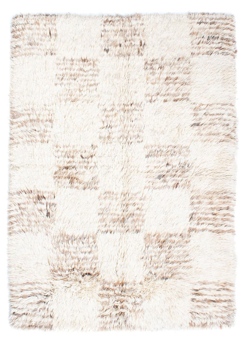 Alfombra de pelo largo - 243 x 172 cm - beige
