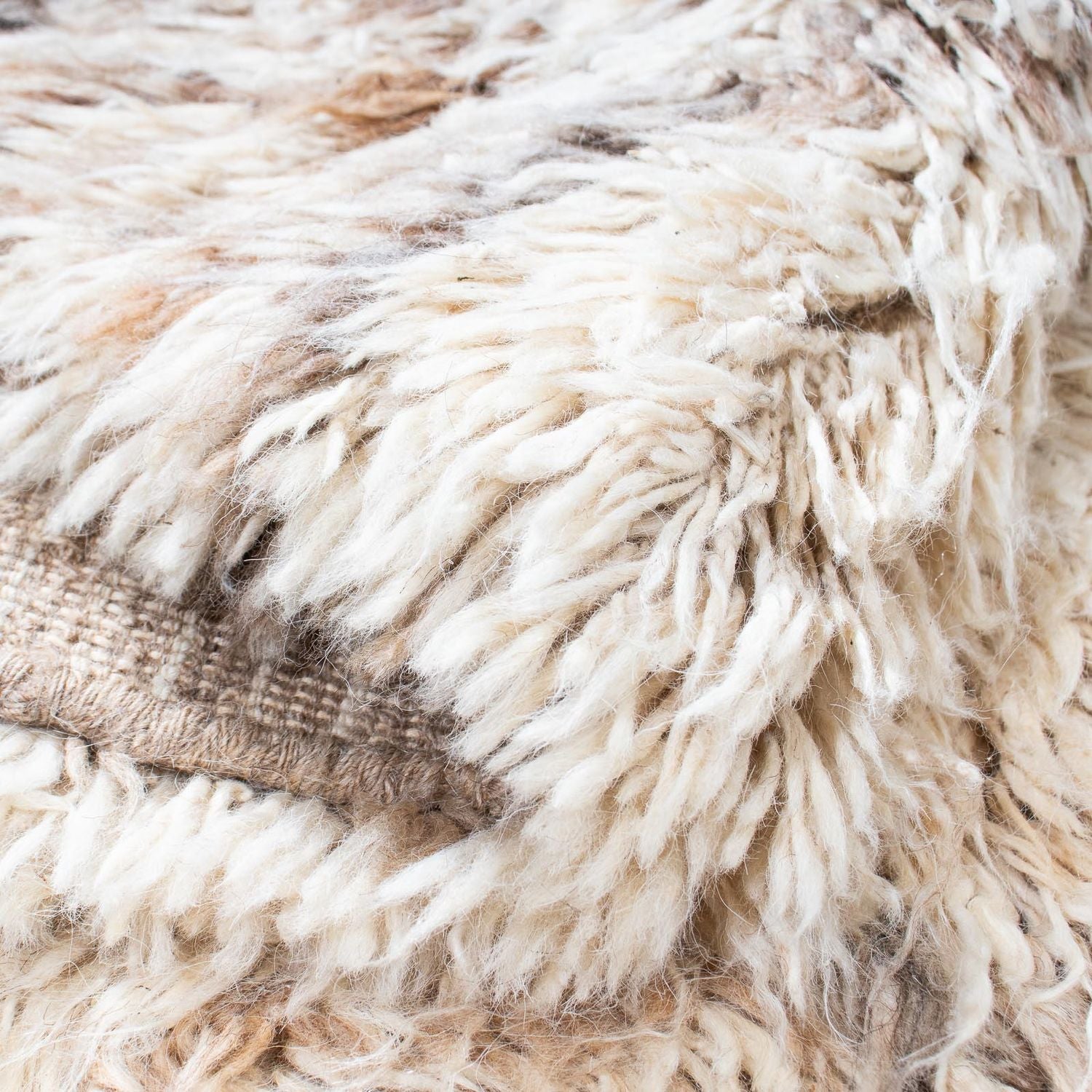 Alfombra de pelo largo - 252 x 172 cm - beige