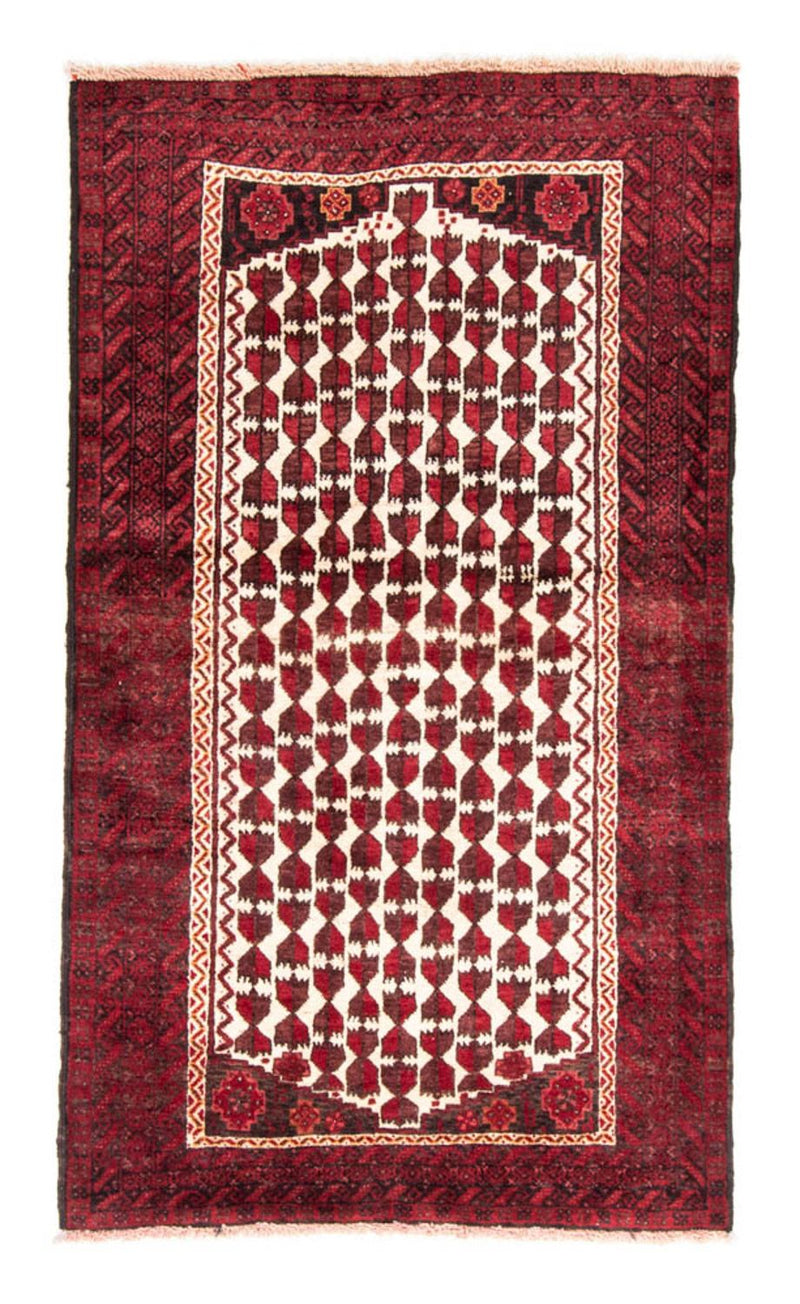 Alfombra de pasillo Alfombra Belutsch - 185 x 102 cm - rojo oscuro