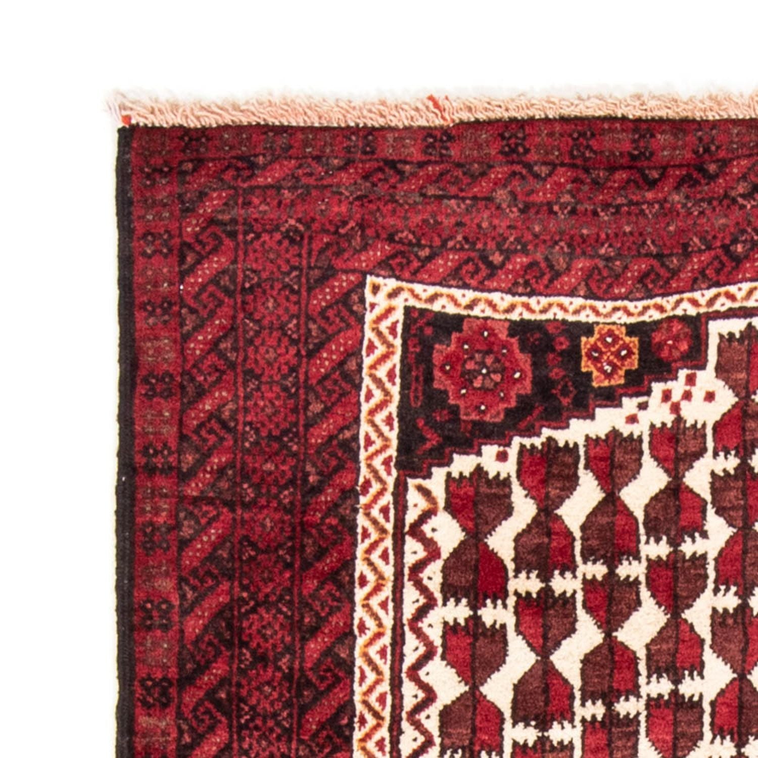 Alfombra de pasillo Alfombra Belutsch - 185 x 102 cm - rojo oscuro