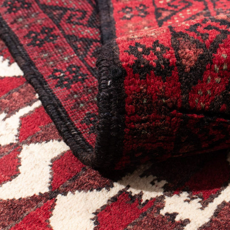 Alfombra de pasillo Alfombra Belutsch - 185 x 102 cm - rojo oscuro