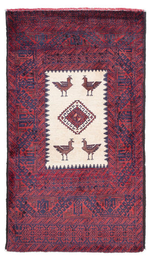 Alfombra Belutsch - 160 x 90 cm - rojo
