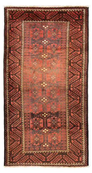 Alfombra de pasillo Alfombra Belutsch - 225 x 123 cm - rojo claro