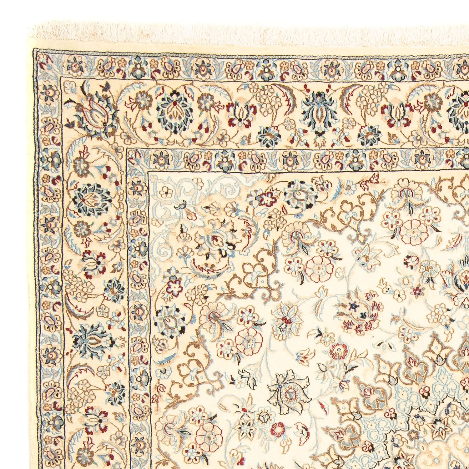 Alfombra Persa - Nain - Real cuadrado  - 203 x 202 cm - beige