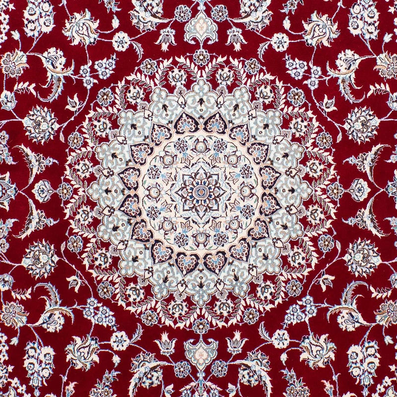 Alfombra Persa - Nain - Prima - 196 x 158 cm - rojo oscuro