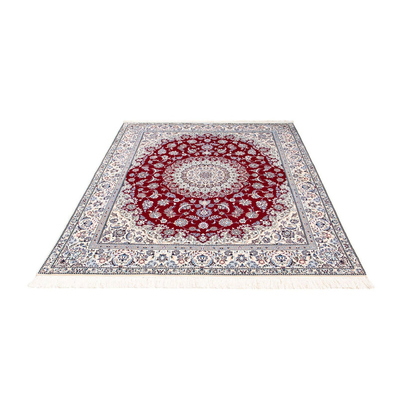Alfombra Persa - Nain - Prima - 196 x 158 cm - rojo oscuro