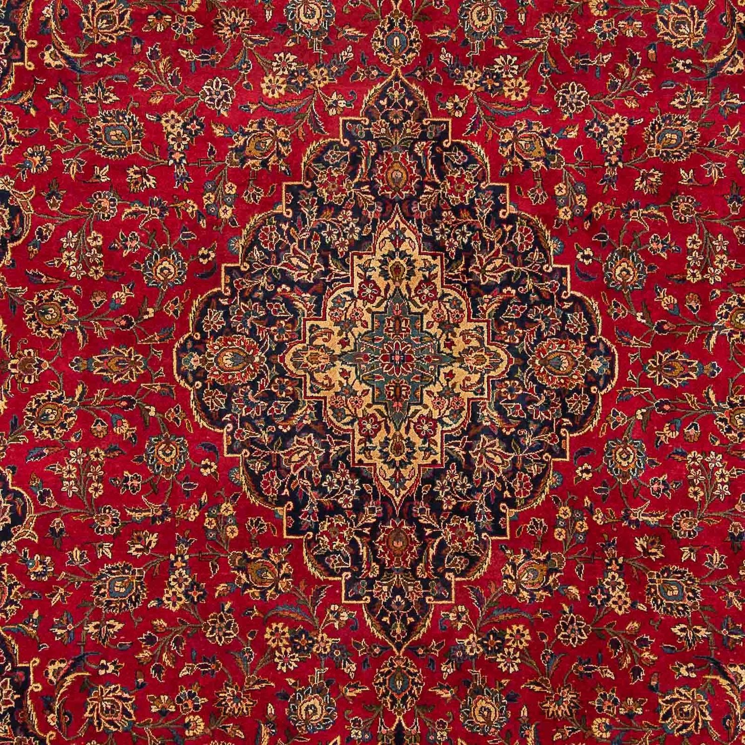Alfombra persa - Keshan - 421 x 302 cm - rojo