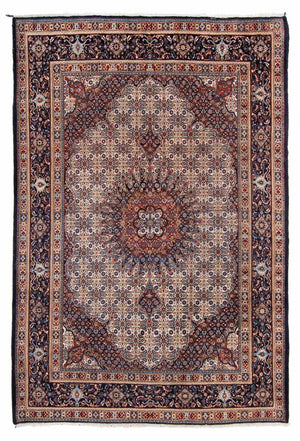 Alfombra persa - Clásica - 298 x 206 cm - azul oscuro