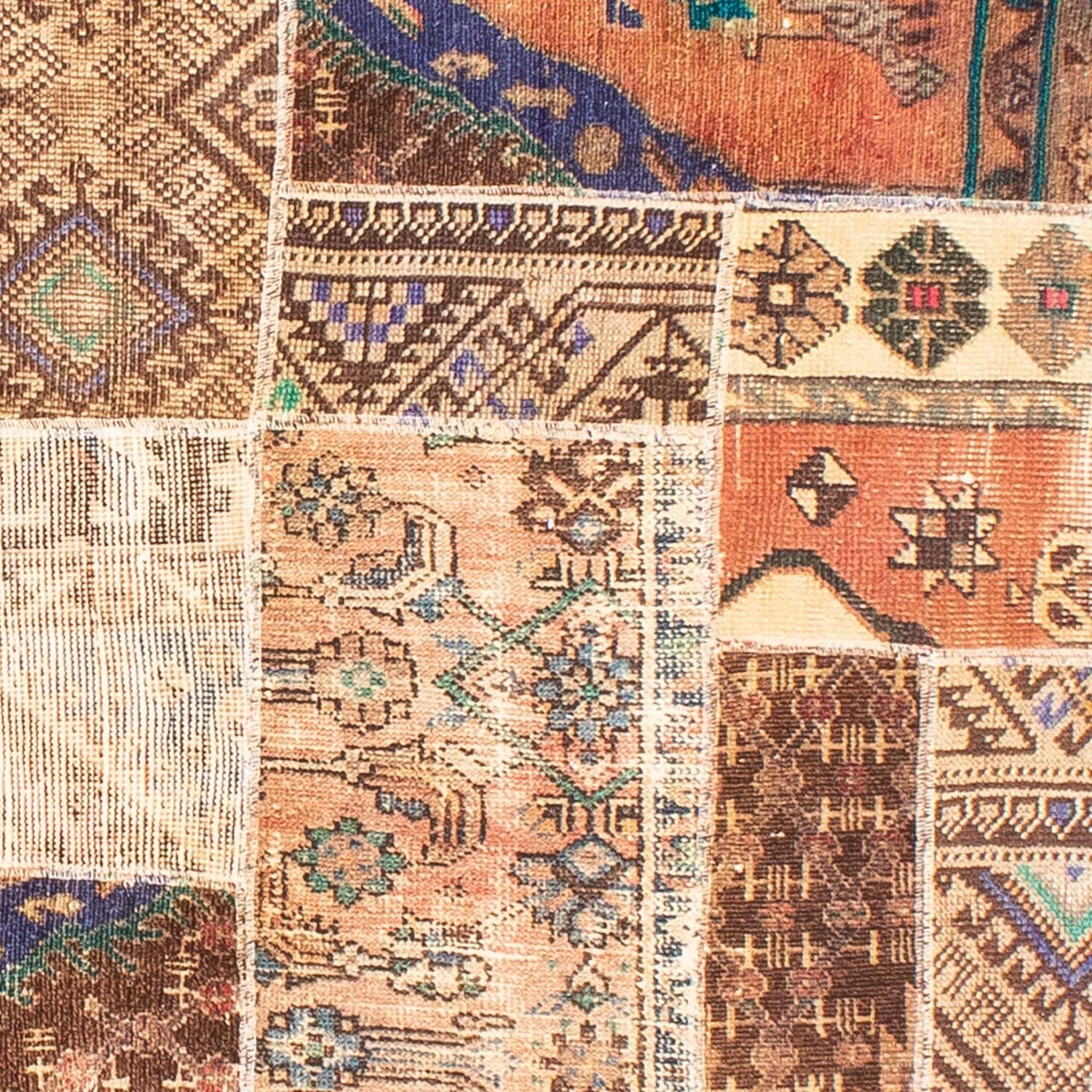 Alfombra de patchwork - 301 x 239 cm - multicolor