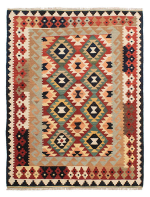 Alfombra Kelim - Splash - 189 x 152 cm - multicolor