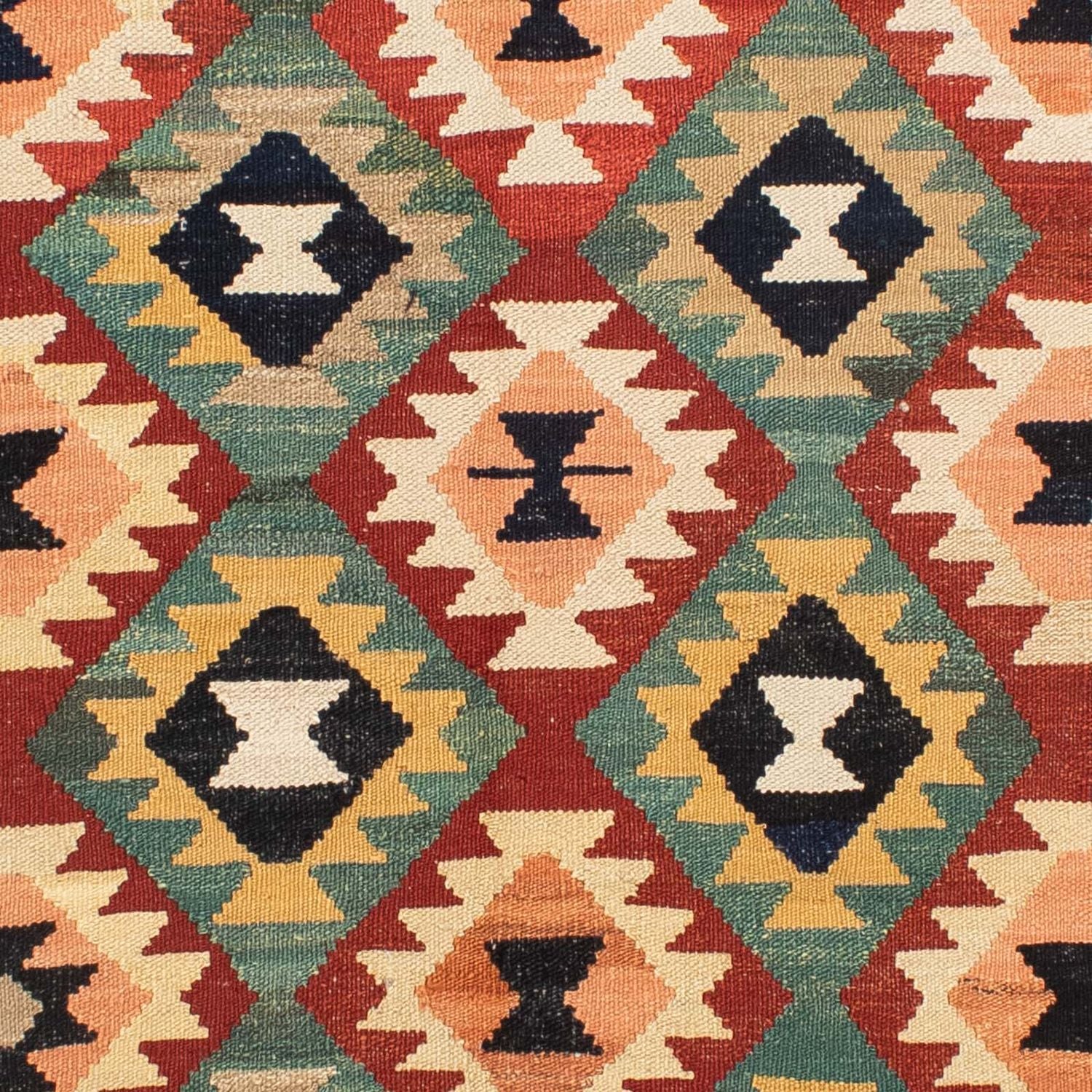 Alfombra Kelim - Splash - 189 x 152 cm - multicolor
