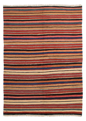 Alfombra Kelim - Splash - 204 x 145 cm - multicolor