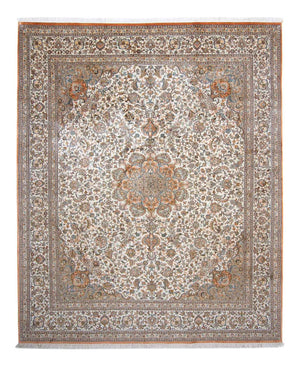 Alfombra de seda - Seda de Cachemira - 304 x 241 cm - beige