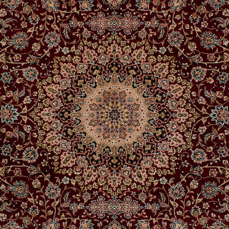 Alfombra de seda - Seda china - 183 x 122 cm - rojo oscuro