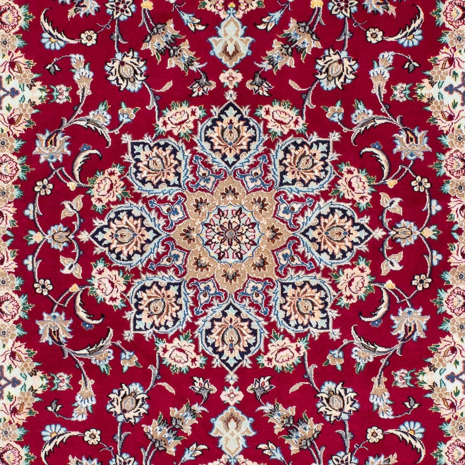 Alfombra Persa - Isfahan - Prima - 194 x 131 cm - rojo oscuro