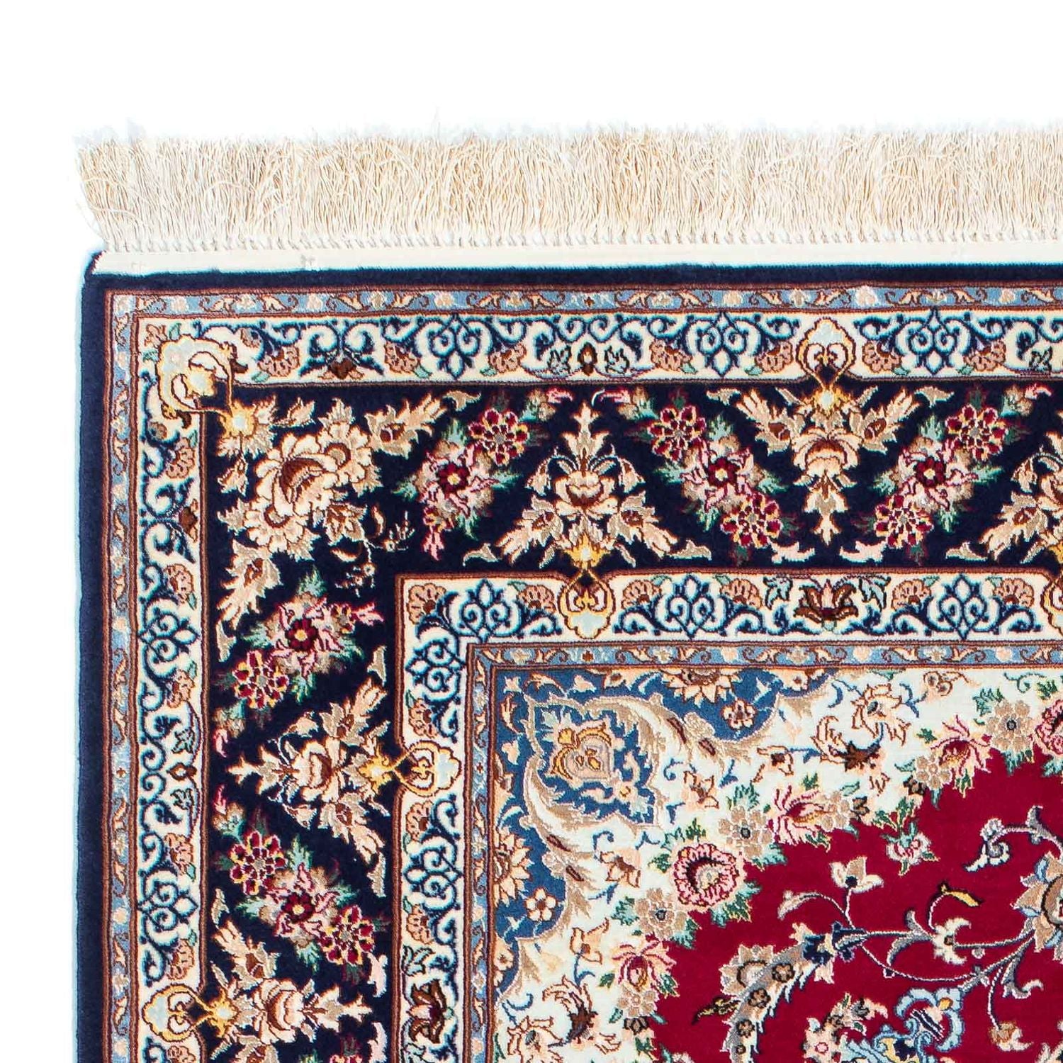 Alfombra Persa - Isfahan - Prima - 194 x 131 cm - rojo oscuro