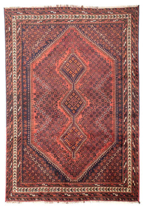 Alfombra persa - Nómada - 282 x 200 cm - rojo claro