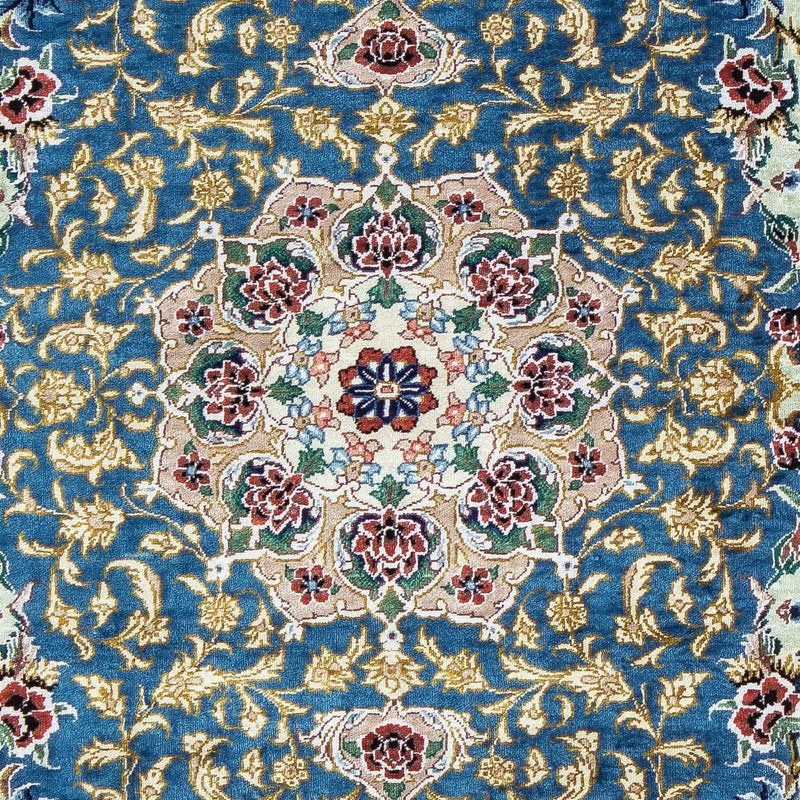 Alfombra persa - Ghom - 86 x 60 cm - azul
