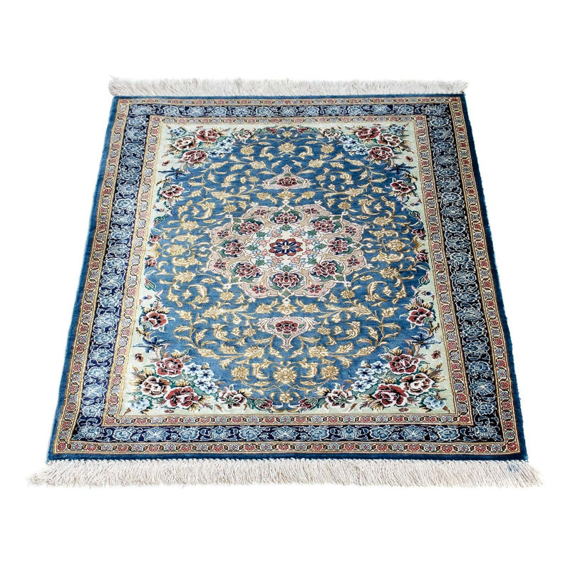 Alfombra persa - Ghom - 86 x 60 cm - azul
