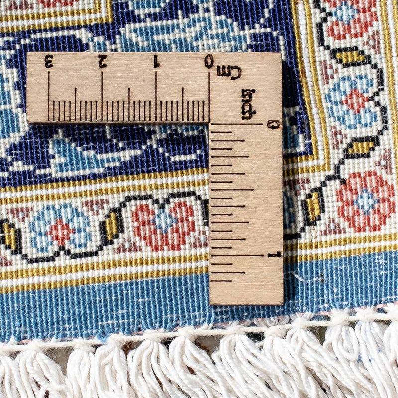 Alfombra persa - Ghom - 86 x 60 cm - azul