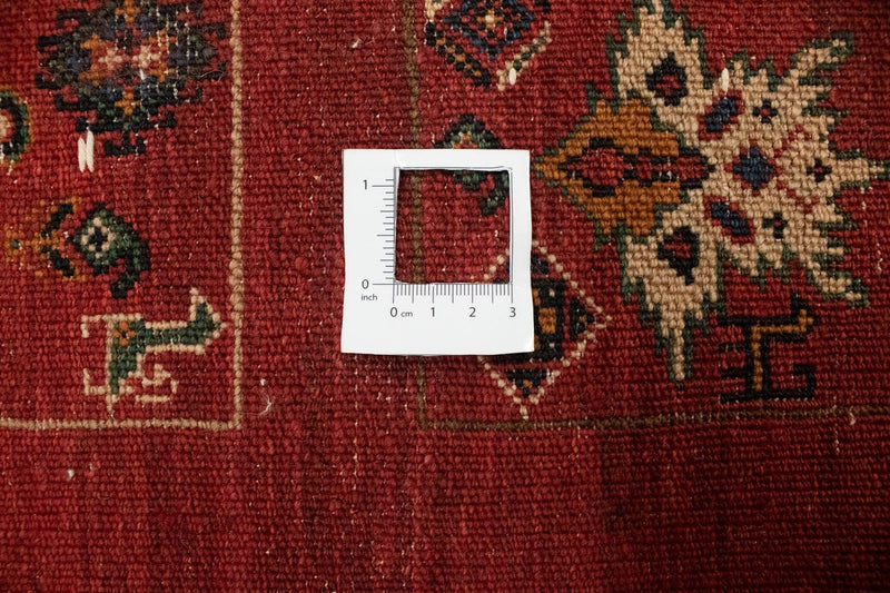 Alfombra Gabbeh - Persa Kashkuli - 214 x 145 cm - rojo oscuro