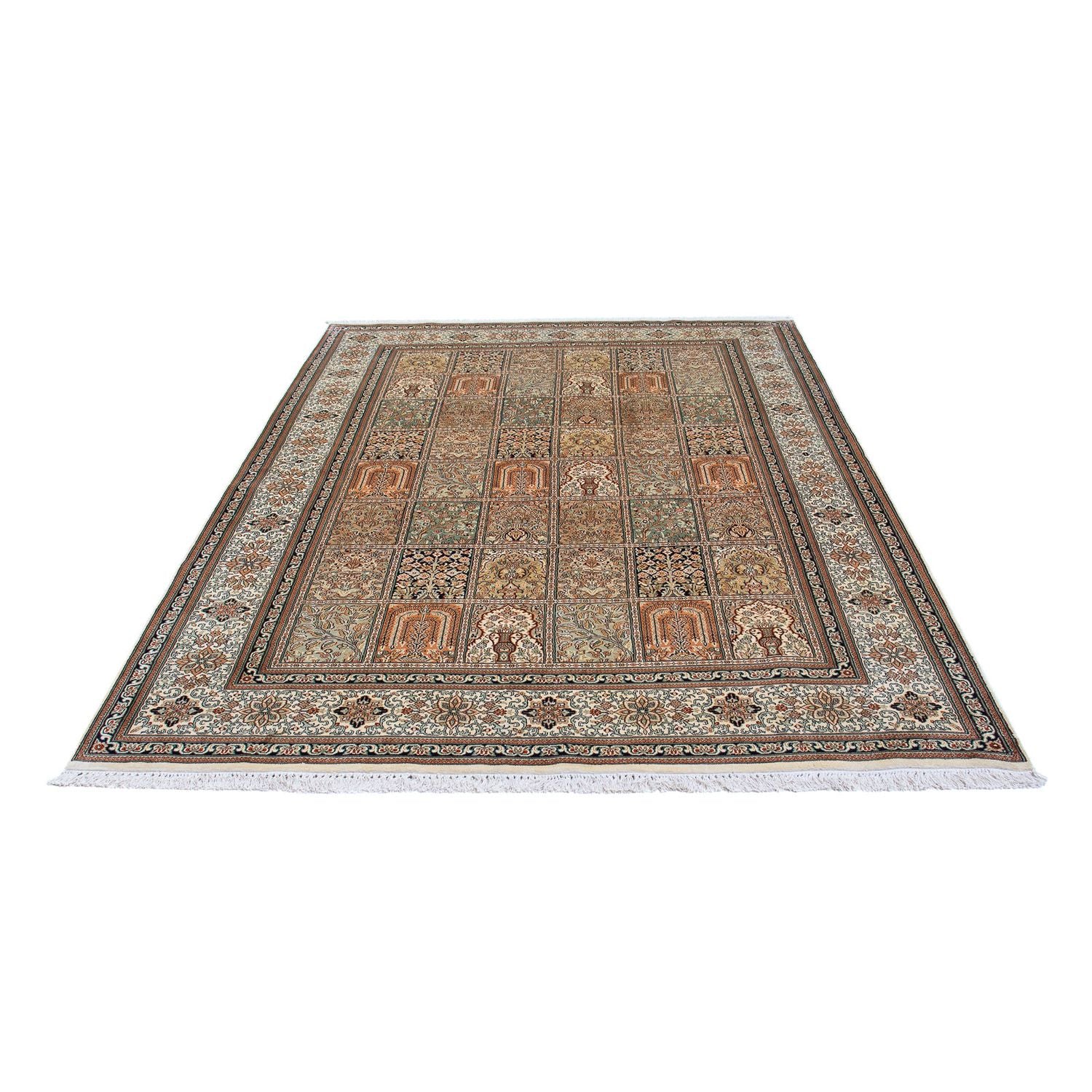 Alfombra de seda - Seda de Cachemira - 260 x 172 cm - multicolor