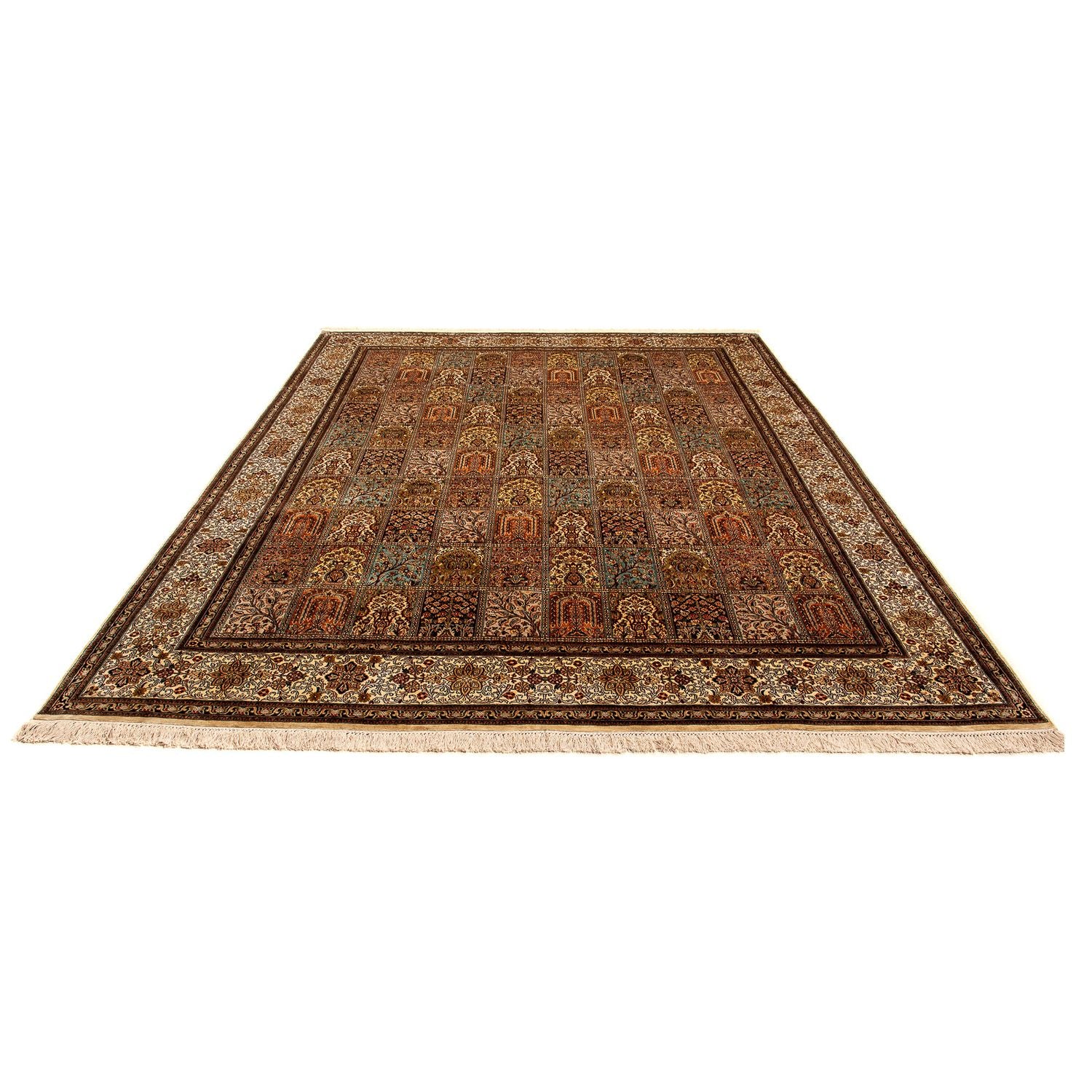 Alfombra de seda - Seda de Cachemira - 332 x 248 cm - marrón