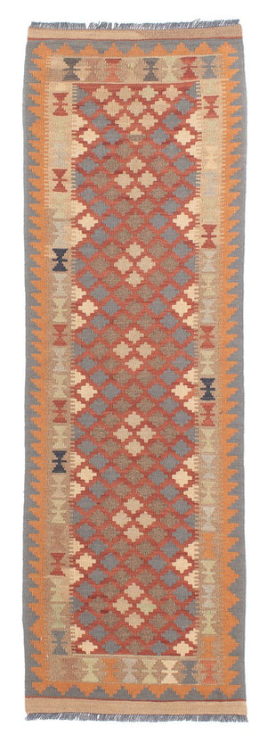 Alfombra de pasillo Alfombra Kelim - Splash - 199 x 57 cm - multicolor