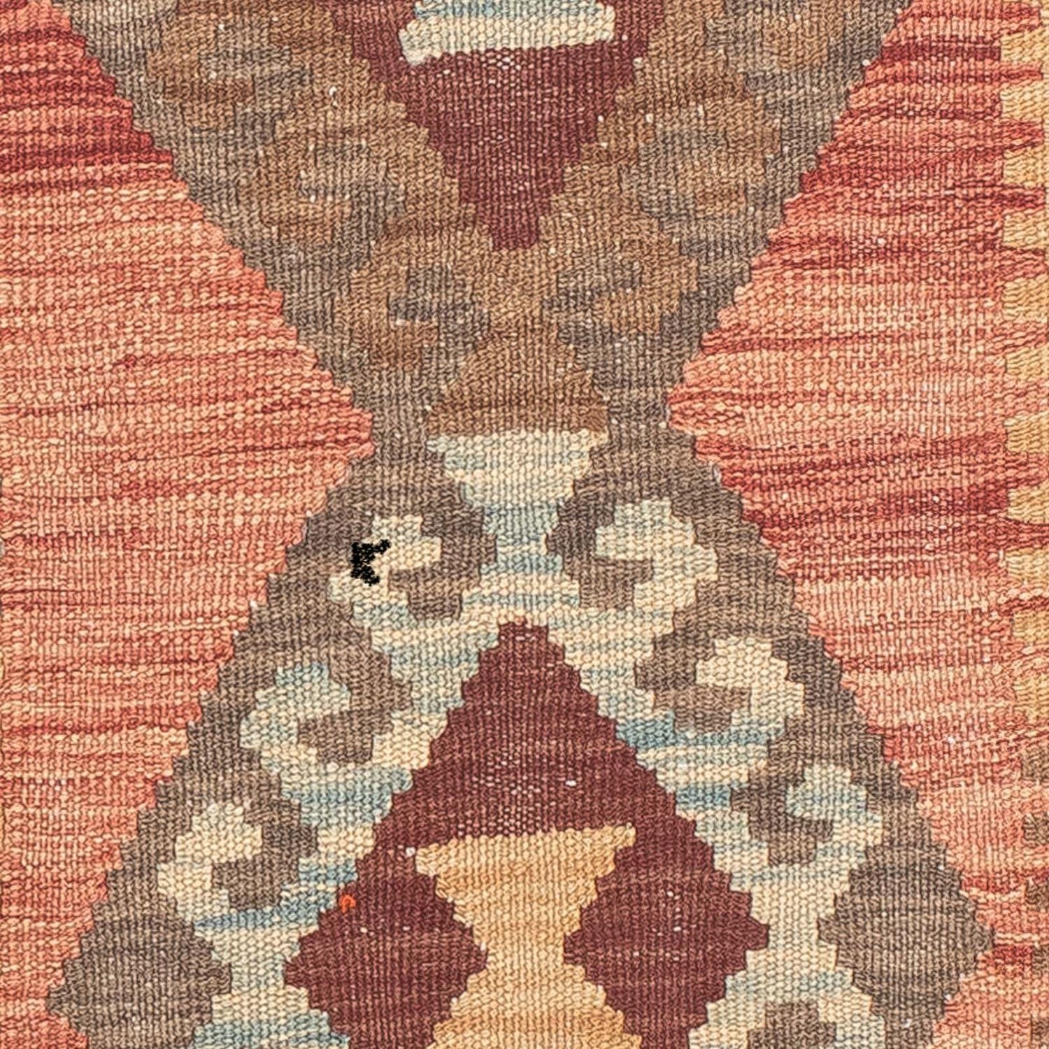 Alfombra de pasillo Alfombra Kelim - Splash - 202 x 67 cm - rojo claro