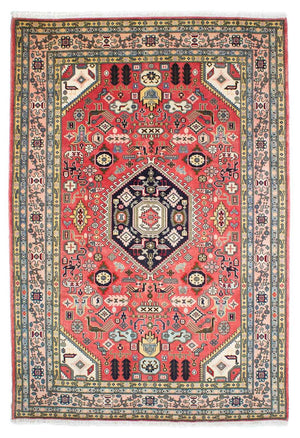 Alfombra persa - Nain - 241 x 168 cm - rojo claro