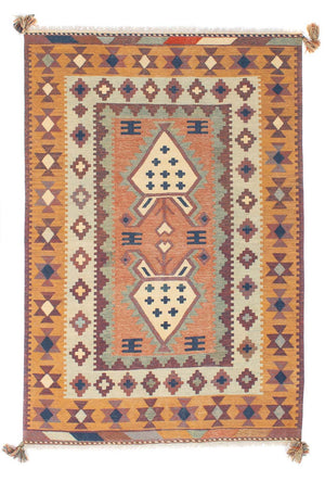 Alfombra Kelim - Tendencia - 208 x 143 cm - multicolor