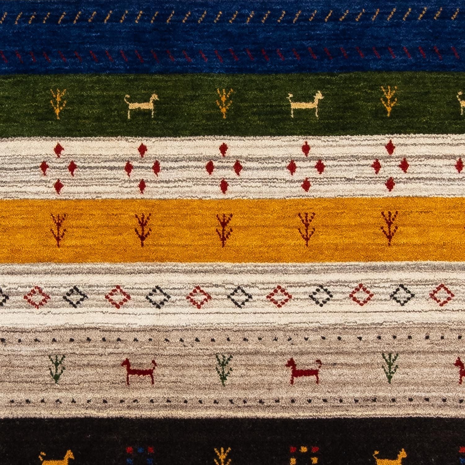 Alfombra Gabbeh - Loribaft Persa - 200 x 144 cm - multicolor