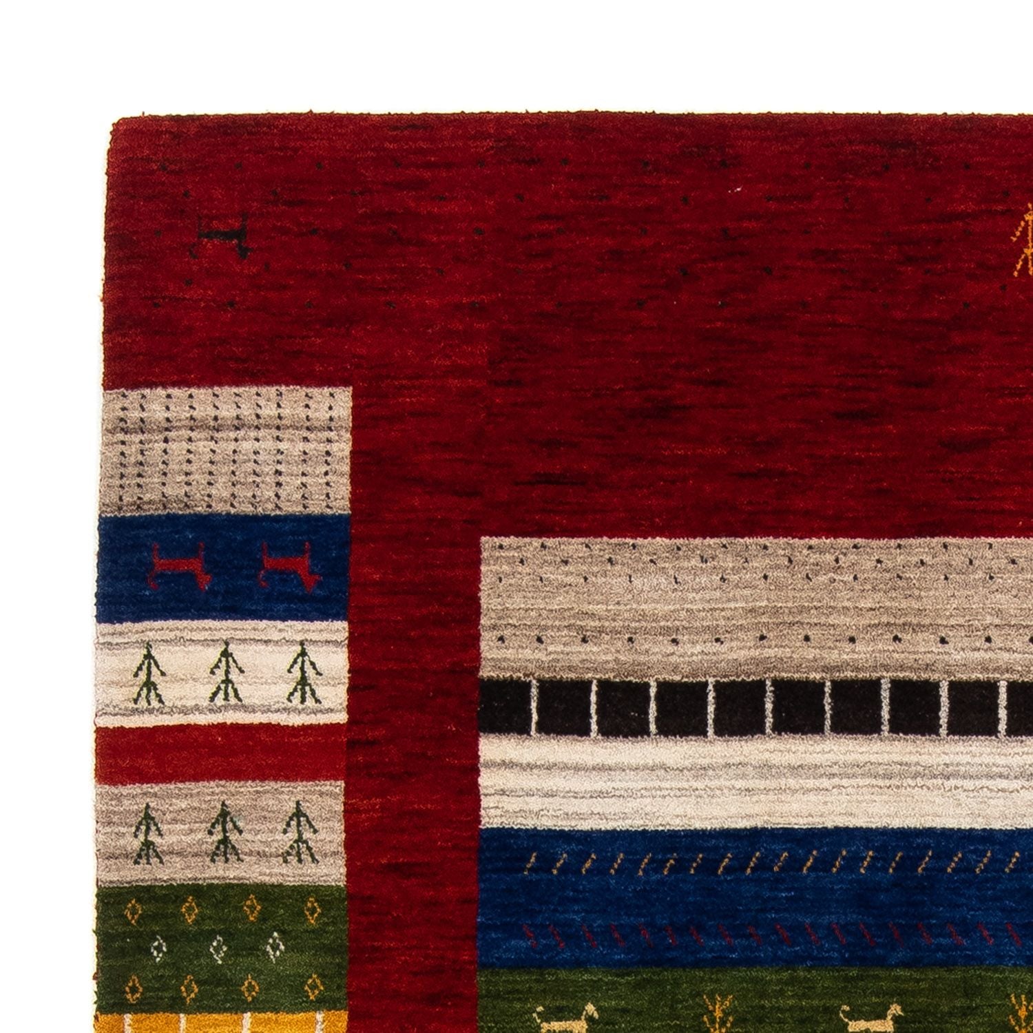 Alfombra Gabbeh - Loribaft Persa - 200 x 144 cm - multicolor