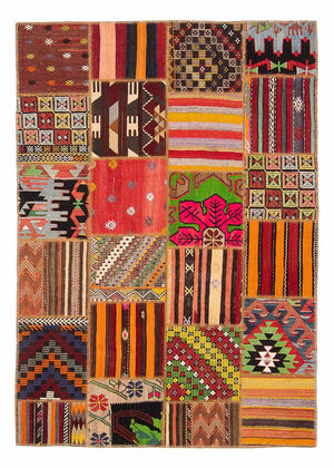 Alfombra de patchwork - 236 x 169 cm - multicolor