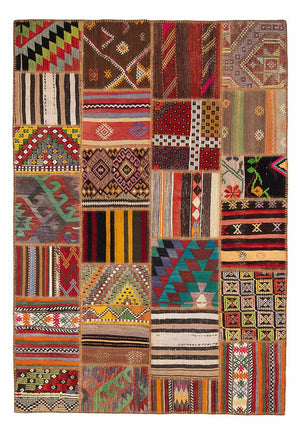 Alfombra de patchwork - 240 x 170 cm - multicolor