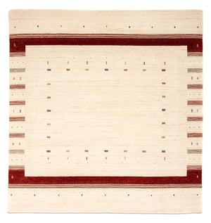 Alfombra Gabbeh - Loribaft Persa cuadrado  - 255 x 255 cm - beige