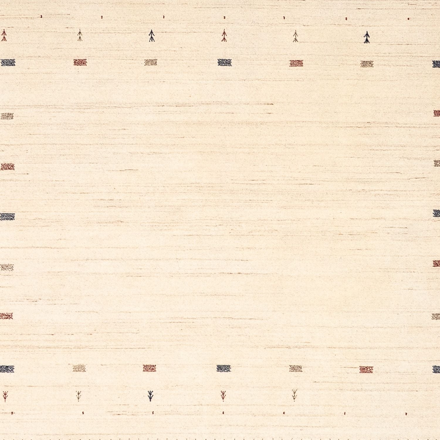Alfombra Gabbeh - Loribaft Persa cuadrado  - 255 x 255 cm - beige